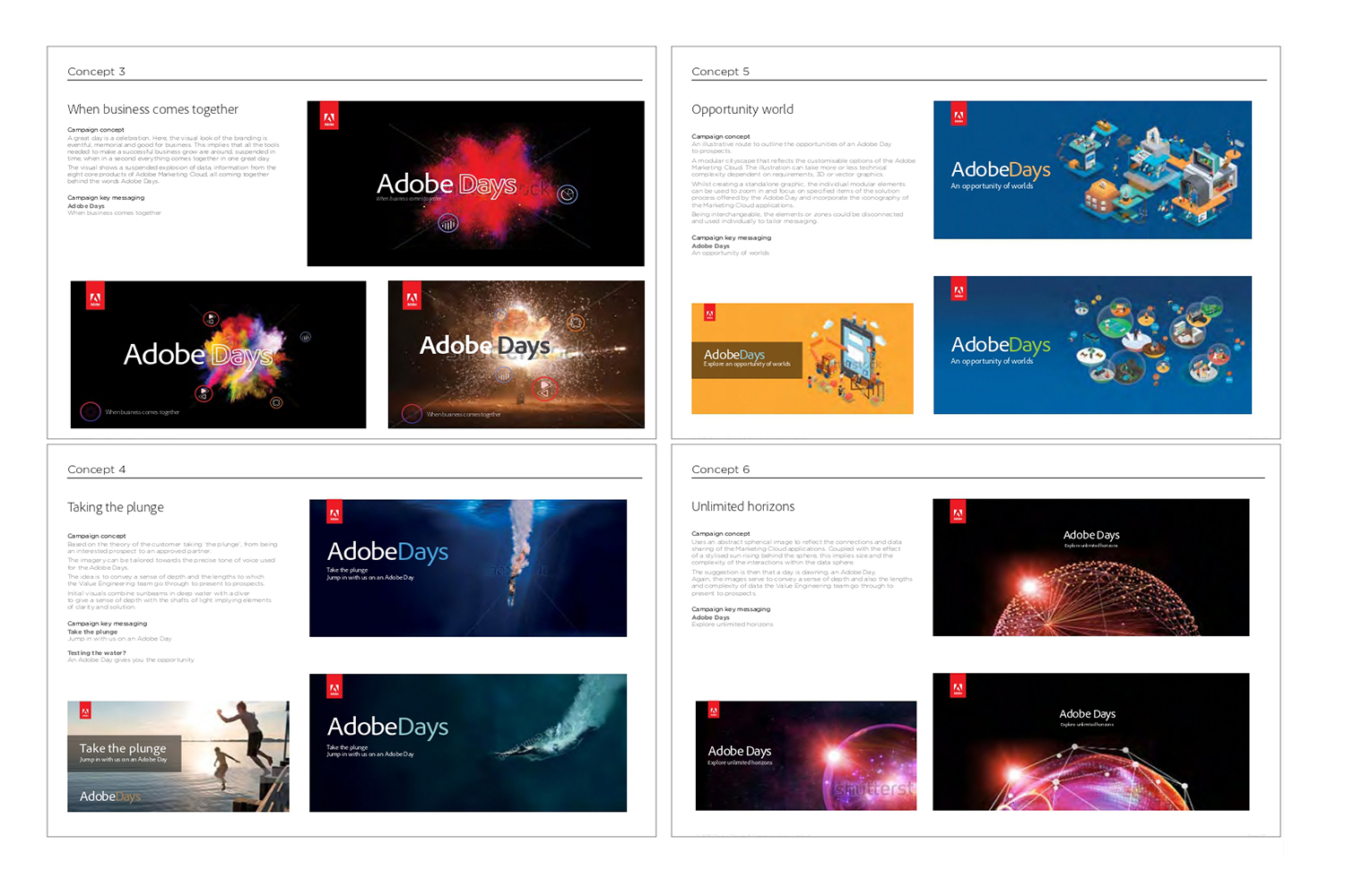 <span>Concepts</span>Concepts pitch for digital campaign
